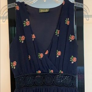 Maude blue floral dress
